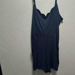 Blue romper open back